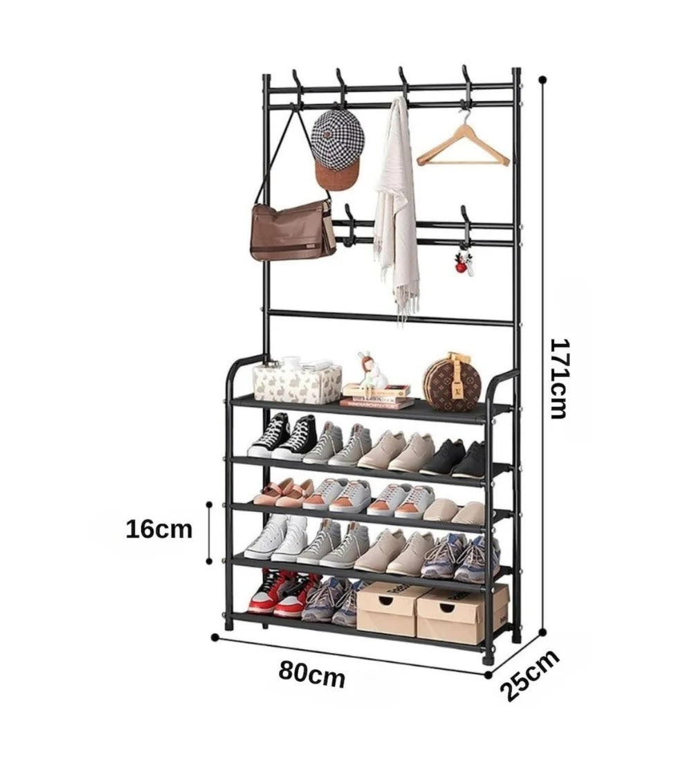 Cuier cu Pantofar Metalic – 5 Rafturi (V16)