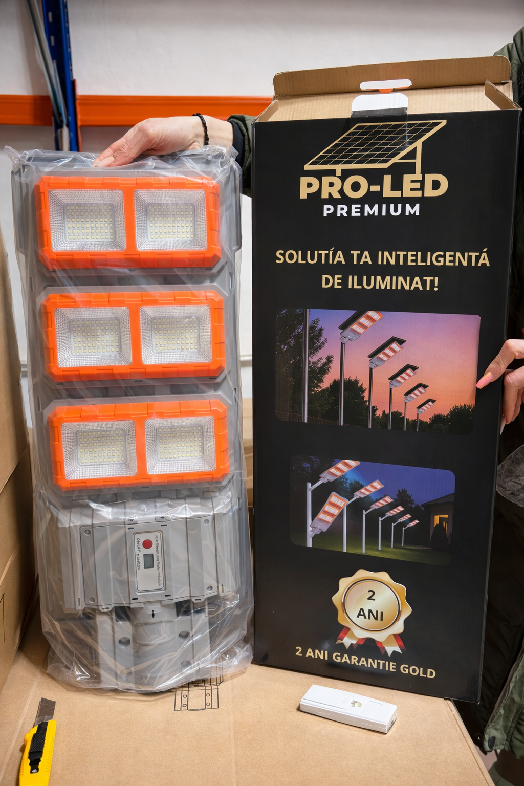 Слънчева уличната лампа PREMIUM LED 3000W – IP66, Супер мощна